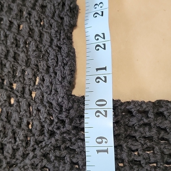 Rafaella Size S Black Loose / Open Knit Long Sleeve Sweater, Excellent Used Cond - Picture 7 of 10